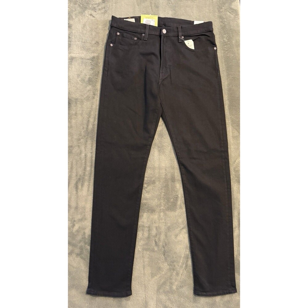 New Levi's 33x34 Premium 512 Jeans Men's Black Denim Slim Taper Big E Stretch